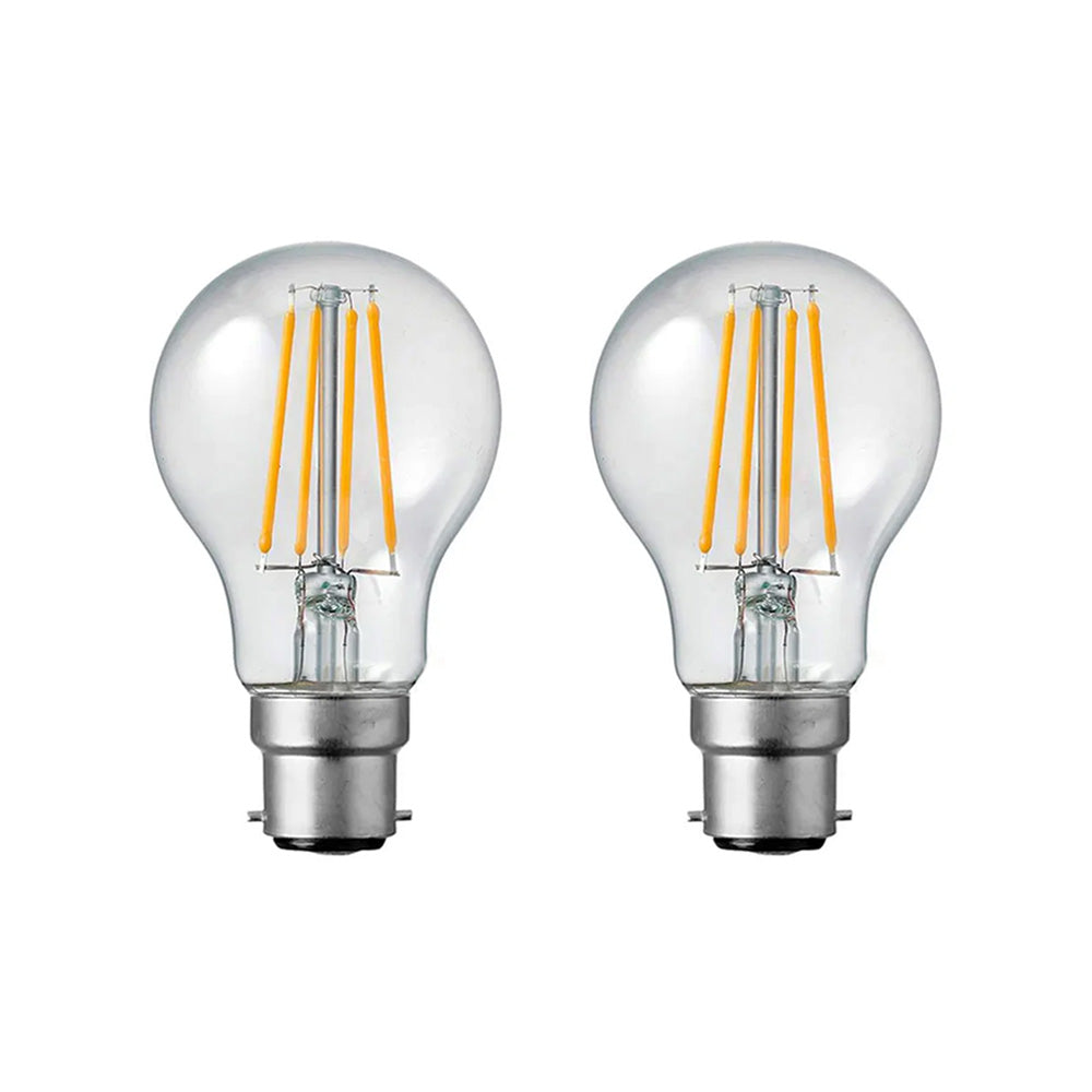 A60 B22 / E27 - 4W / 8W Edison Dimmable LED Bulbs - Vintage Amber / Cool White - 2 Pack