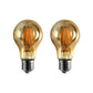 A60 B22 / E27 - 4W / 8W Edison Dimmable LED Bulbs - Vintage Amber / Cool White - 2 Pack