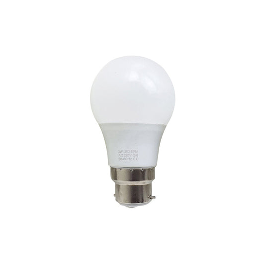 B22 3W LED Non Dimmable Energy Saving Light Bulbs - Warm White 3500K