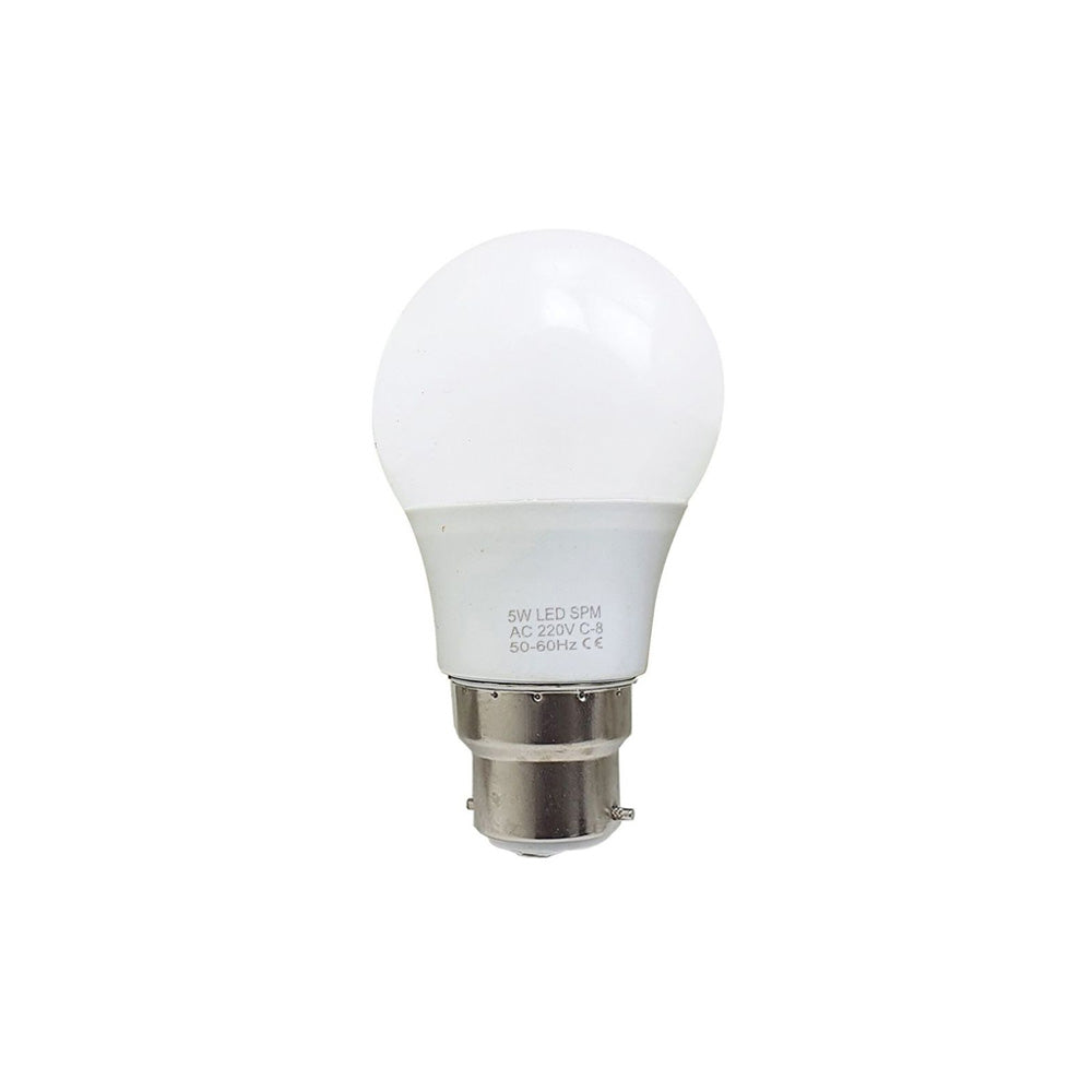 B22 5W LED Non Dimmable Energy Saving Light Bulbs - Cool White 6000K