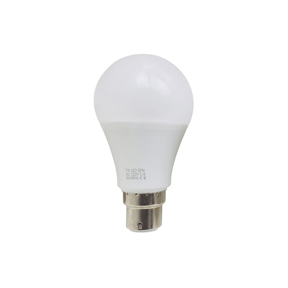 B22 7W LED Non Dimmable Energy Saving Light Bulbs - Warm White 3500K