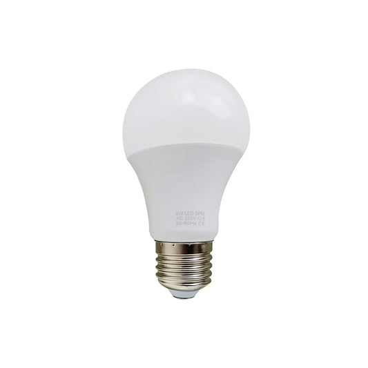 E27 9W LED Non Dimmable Energy Saving Light Bulbs - Warm White 3500K