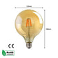 G125 E27 8W Edison Dimmable LED Bulb - Vintage Amber - Warm White 2700K