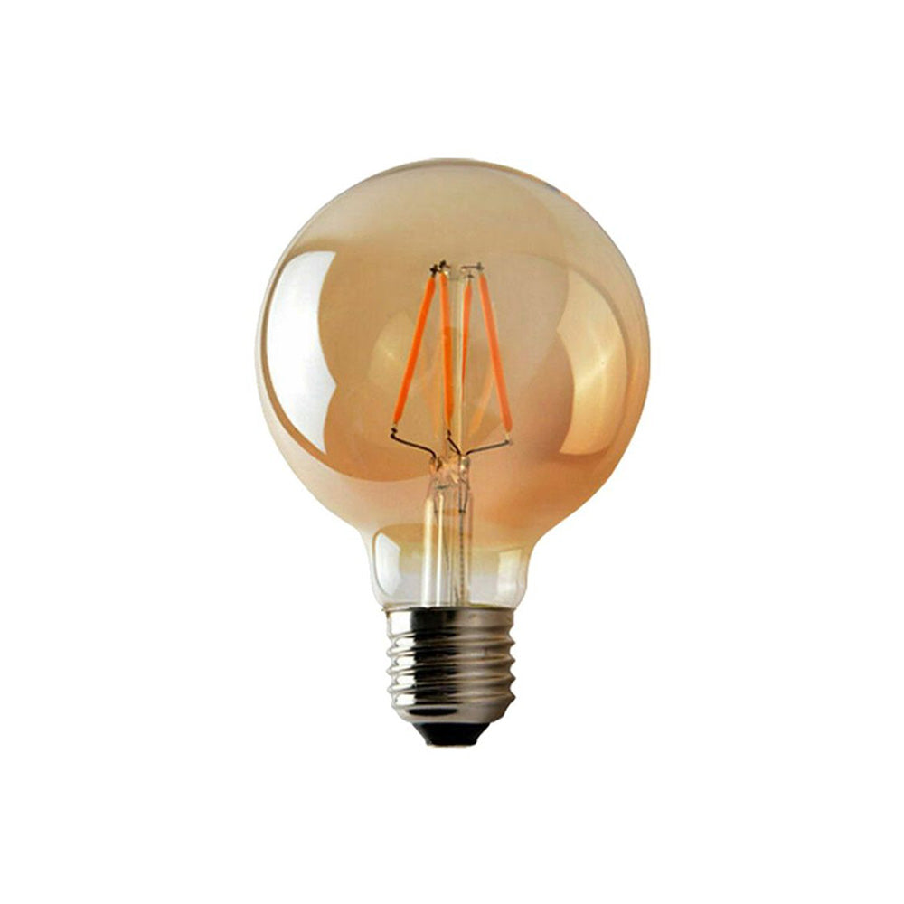 G95 E27 4W Edison Dimmable LED Bulb - Vintage Amber - Warm White 2700K