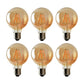 G95 E27 4W Edison Dimmable LED Bulbs - Vintage Amber - Warm White - 6 Pack