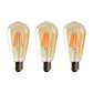 ST64 E27 6W Edison Dimmable LED Bulbs - Vintage Amber - Warm White - 3 Pack