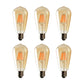 ST64 E27 6W Edison Dimmable LED Bulbs - Vintage Amber - Warm White 2700K - 6 Pack