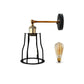Black & Brass Vintage Cage Wall Light