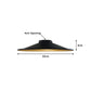 Black (Gold Inner) Flat Vintage Light Shade