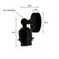 Black Industrial Adjustable Wall Light - Without Bulb