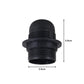 Black E27 Plastic Pendant Lamp Holder with Removable Lampshade Collar - Bulb Holder