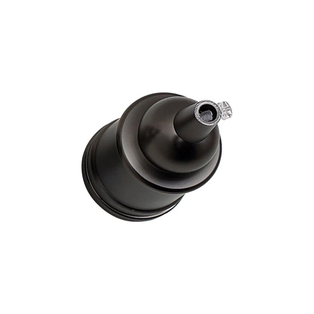 Matt Black E27 Vintage Metal Pendant Lamp Holder with Bubble Shaped Top - Edison Screw Bulb Holder