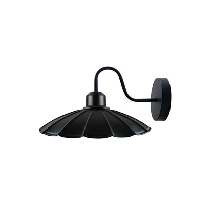 Black Umbrella Swan Neck Wall Light