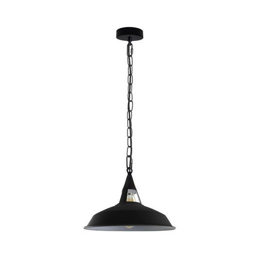 Barn Style Industrial Pendant Light - With Chain