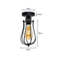 Black Balloon Cage Industrial Ceiling Light - With Bulb