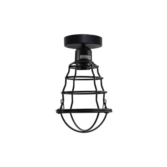 Black Cage Industrial Ceiling Light
