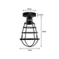 Black Cage Industrial Ceiling Light - Without Bulb