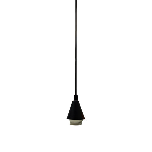 Black Cone Pendant Light Fitting - Without Bulb