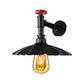 Black Umbrella Steampunk Water Pipe Wall Light