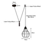 Black Vase Cage Counterweight Pendant Light