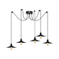 Black Vintage Spider 5 Pendant Ceiling Light - With Bulbs