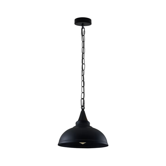 Vintage Style Industrial Chain Pendant Light in 4 Colours - Cone Lamp Holder