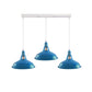 Barn Industrial Style 3 Light Pendant in 8 Colours