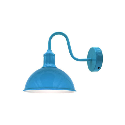 Blue Dome Industrial Swan Neck Wall Light