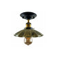 Brushed Brass Umbrella Vintage Style Ceiling Light - Flush Mounted