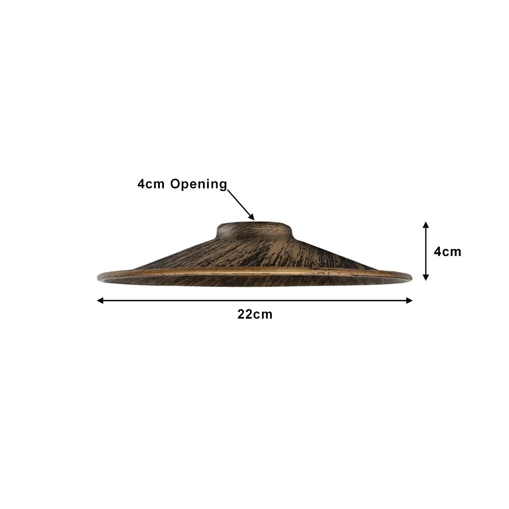 Brushed Copper Flat Vintage Light Shade