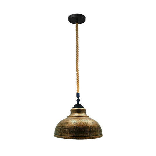 Brushed Copper Dome Vintage Ceiling Pendant Light