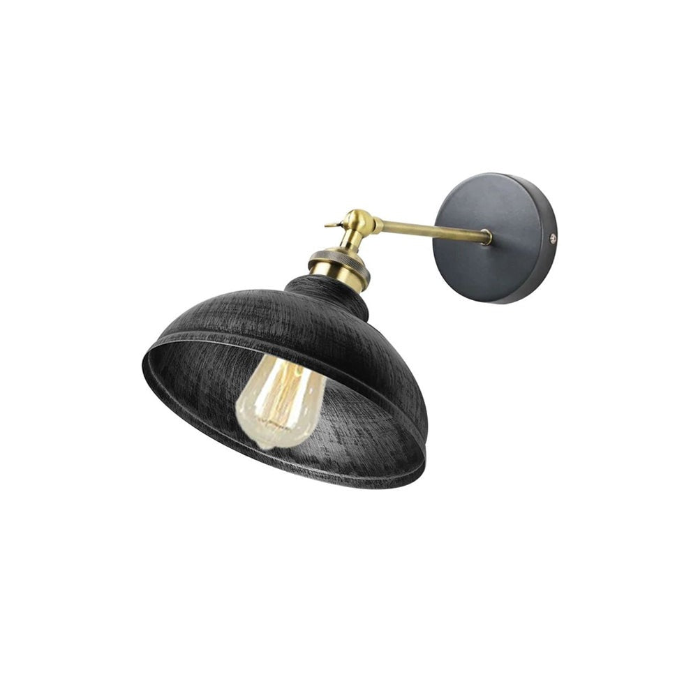 Brushed Silver Dome Vintage Wall Light