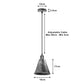 Brushed Silver Tall Cone Vintage Pendant Light - With Bulb
