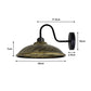 Brushed Brass Bowl Vintage Swan Neck Wall Light - Without Bulb