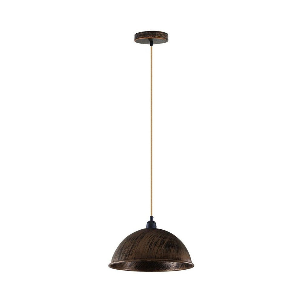 Brushed Copper Small Dome Pendant Light