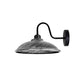 Brushed Silver Bowl Vintage Swan Neck Wall Light - Without Bulb