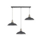 Brushed Silver Vintage Industrial 3 Light Pendant