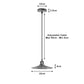 Brushed Silver Vintage Pendant Light - With Bulb