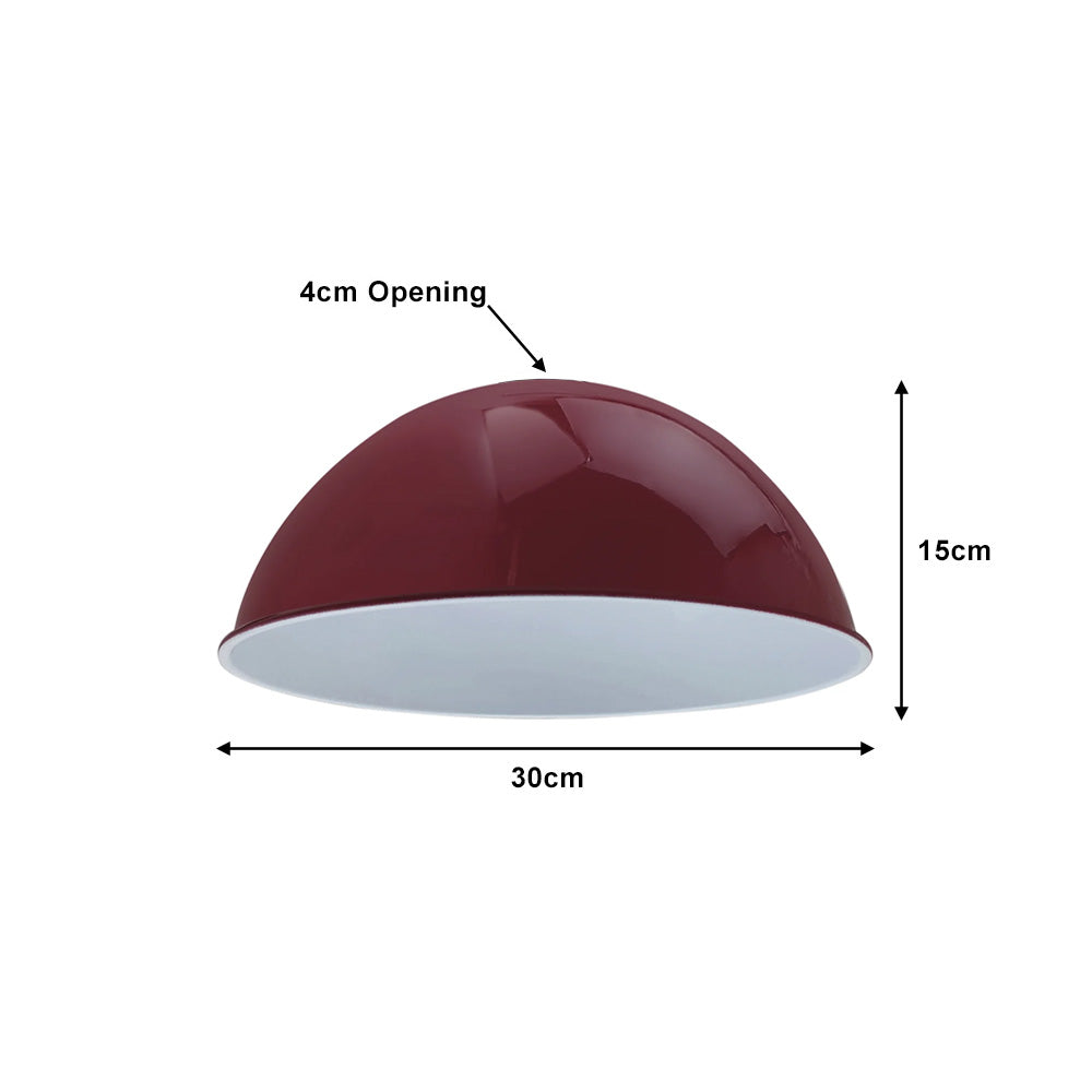 Burgundy Dome Light Shade - Medium