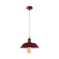 Burgundy Bowl Industrial Retro Pendant Light