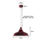 Burgundy Bowl Retro Ceiling Light