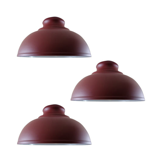 Burgundy Dome Vintage Light Shade - 3 Pack