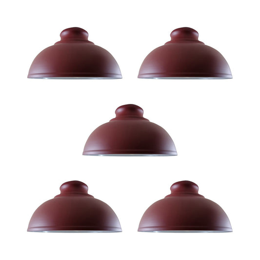 Burgundy Dome Vintage Light Shade - 5 Pack