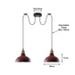 Burgundy Vintage Spider 2 Pendant Ceiling Light - With Bulbs