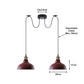 Burgundy Vintage Spider 2 Pendant Ceiling Light - Without Bulbs