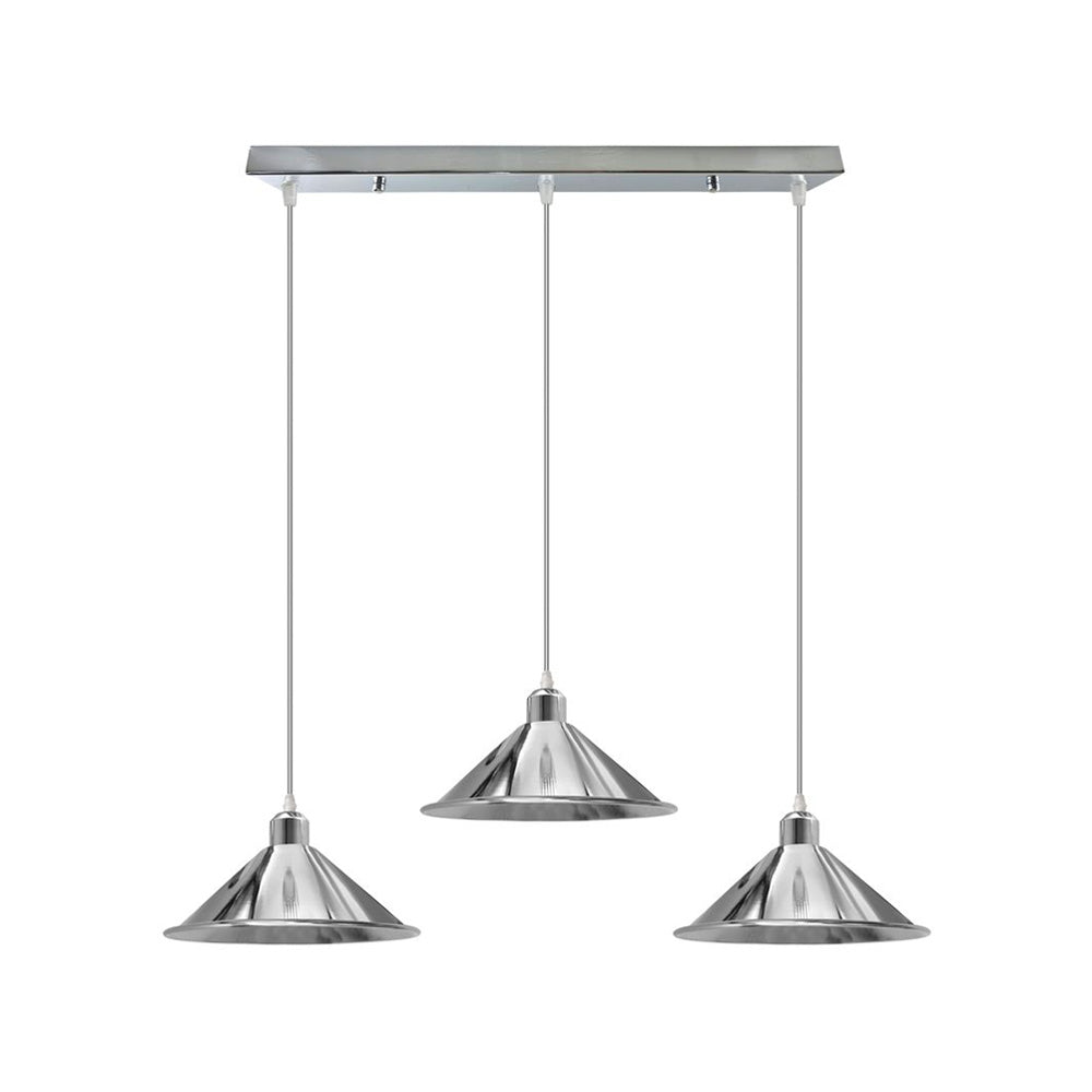 Chrome 3 Light Pendant - Without Bulbs