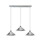 Chrome 3 Light Pendant - Without Bulbs