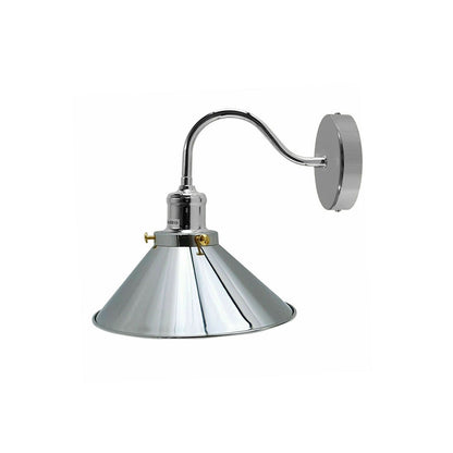 Chrome Retro Swan Neck Wall Light