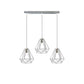 Chrome Diamond Cage 3 Light Pendant - Without Bulbs