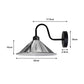 Chrome Cone Retro Swan Neck Wall Light - Without Bulb